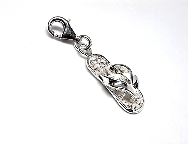 Colgante Chancla de Plata de ley tipo Charms